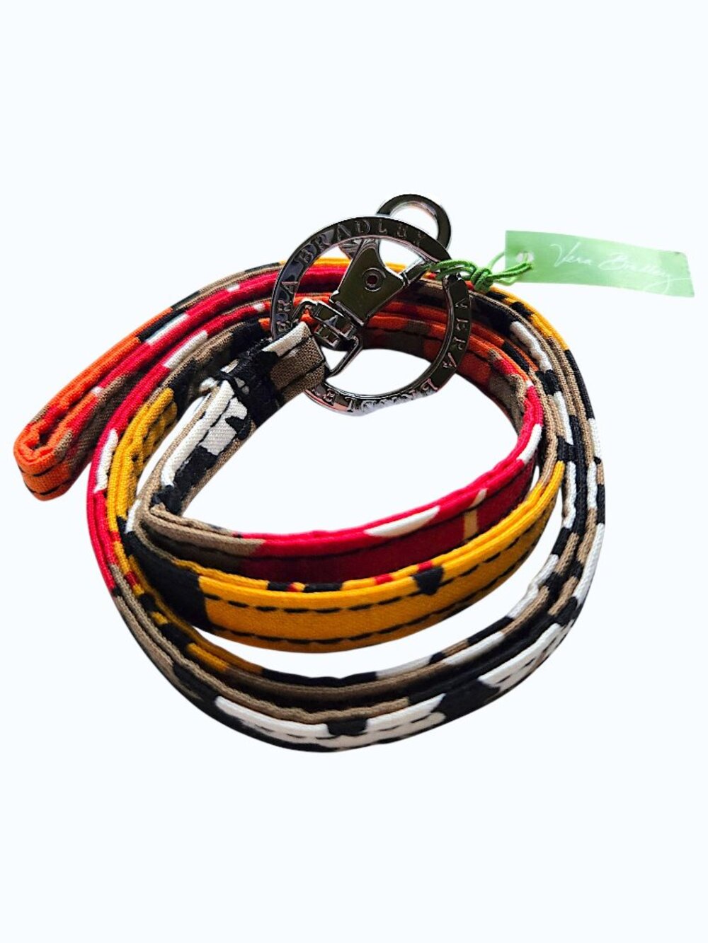 Vera Bradley Bittersweet Cotton Lanyard Retired Pattern ID Badge Key Ring NWT